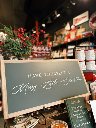 Merry Little Christmas- 24 inches by 12 inches