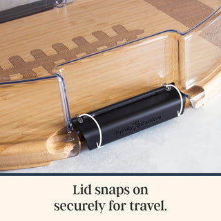 Totally Bamboo - Flip, Serve & Store® Football Charcuterie Board with Lid