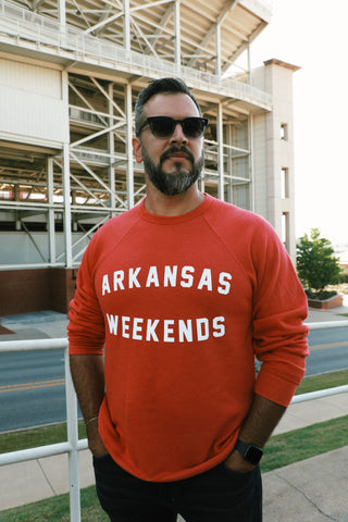 Arkansas Weekends Sweatshirt - Red