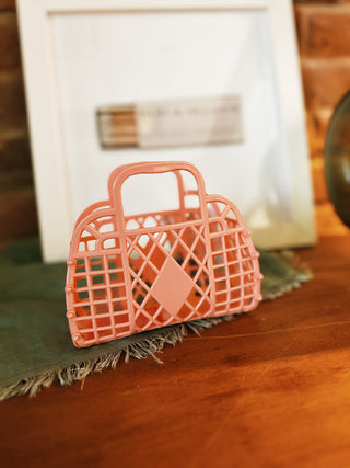 Retro Basket Mini Jelly Bag - Peach