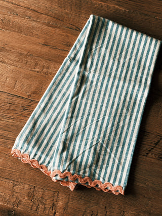 Blue Striped Cotton Tea Towel