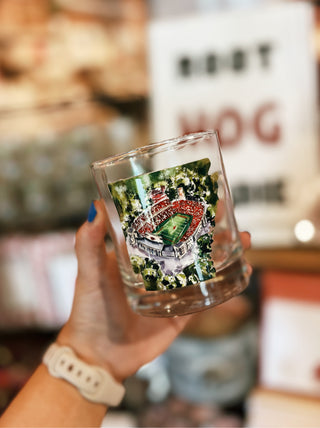 Arkansas Football Stadium Rocks Glass
