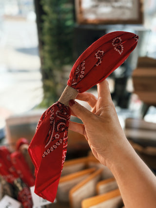 Cherry Red Hand Dyed Bandana