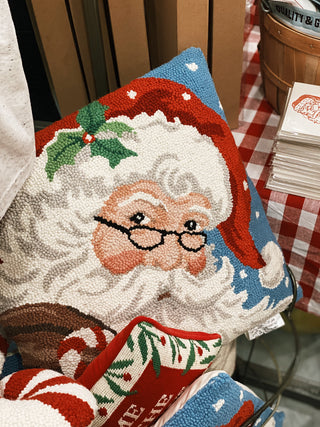 Santa With Glasses Hook Pillow