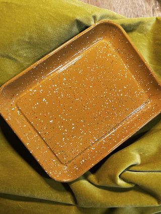 Enameled Splatterware Tray