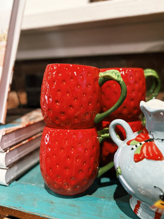 Strawberry Sculpted Mug