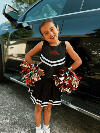 Arkansas Razorbacks Cheer Dress: Black