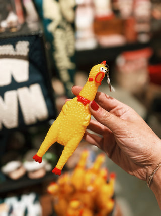 Screaming Chicken Squeaker Toy Key Chain