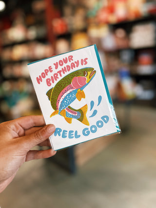 Reel Good (Trout) Letterpress Fish Birthday Card