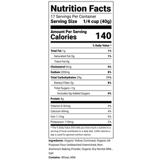 War Eagle Mill - Organic Yellow Cornbread Mix