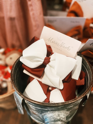 Maroon and White Gameday Bow