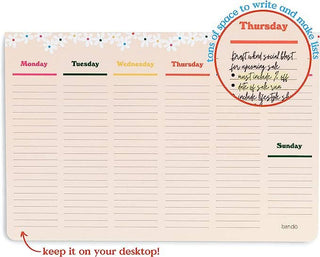 Ban.do - Week-To-Week Mega Desk Notepad - Daisies