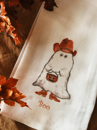 Boo Cowboy Tea Towel