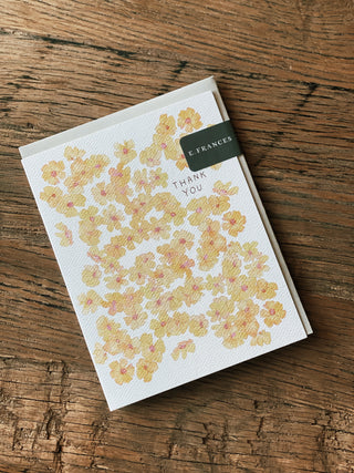 Yellow Flowers Thank You Greeting Card