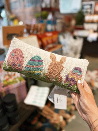 Bunny With Eggs Hook Pillow