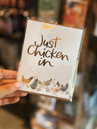 Just Chicken In Greeting Card