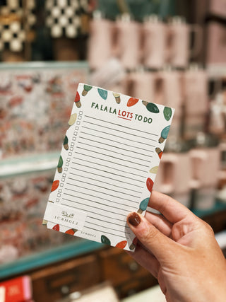 Fa La La Lots To Do Christmas 4x6 Notepad