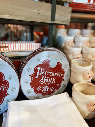 Peppermint Bark Snowflakes Tin