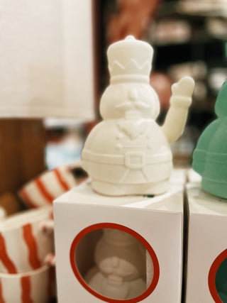 Flocked Waving Nutcracker