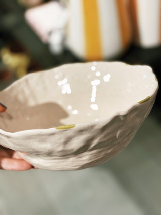 Flower Stoneware Serving Bowl