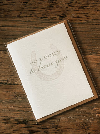 So Lucky Greeting Card