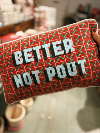 Furbish Studio - Better Not Pout Needlepoint Pillow