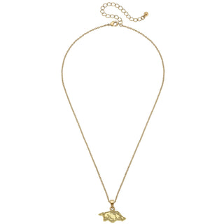 Arkansas Razorback Charm Necklace