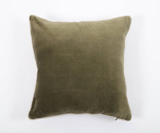 Velvet Linen Stripe Pillow: DARK GREEN