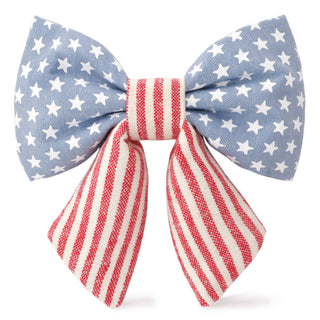 The Foggy Dog - Stars and Stripes Summer Lady Dog Bow