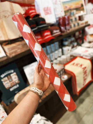 Watercolor Red Buffalo Check Table Runner