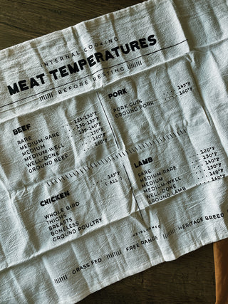 Meat Temperature Tea Towel