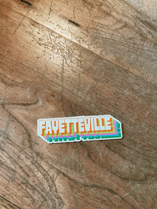 Fayetteville Retro Sticker