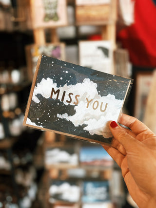 Miss You Clouds Greeting Card