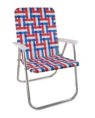 Lawn Chair USA - Old Glory Classic with White Arms: Classic