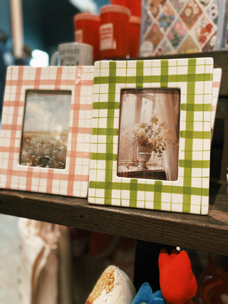 Large Plaid Picture Frame