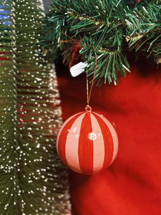 Striped Ball Ornament