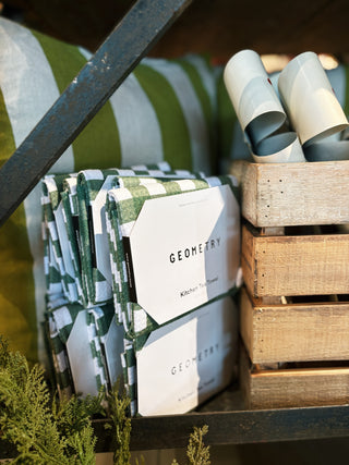 Geometry - Evergreen Tea Towel