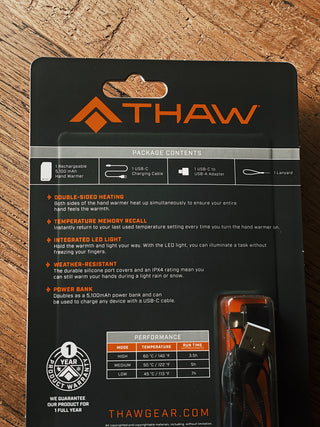 THAW Rechargable Handwarmer- Small 5k