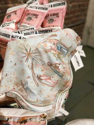 Pastel Nativity Tea Towel