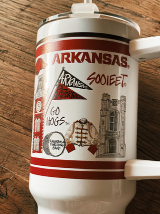 Arkansas 40oz Tumbler w/ Handle