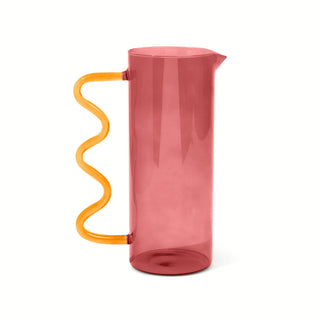 Squiggle Pitcher- Pink & Orange