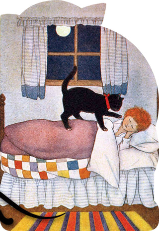 Black Cats At Halloween- Vintage Children's Picture Book