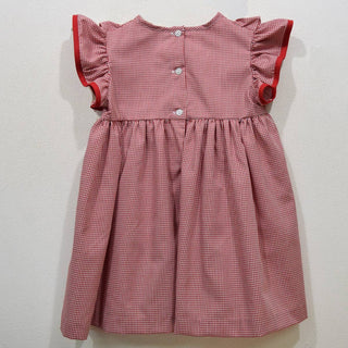 Arkansas Razorbacks Embroidered Red Gingham Ruffle Dress