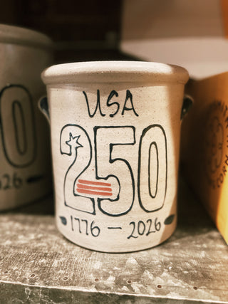 Rowe Pottery - 250th Anniversary Flag Pattern : 1 Gallon