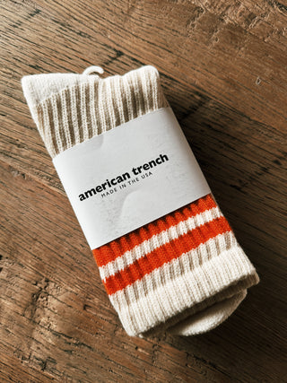 The Mono Stripe Socks: Orange