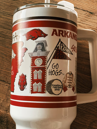 Arkansas 40oz Tumbler w/ Handle