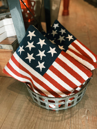 USA Flag Hook Pillow