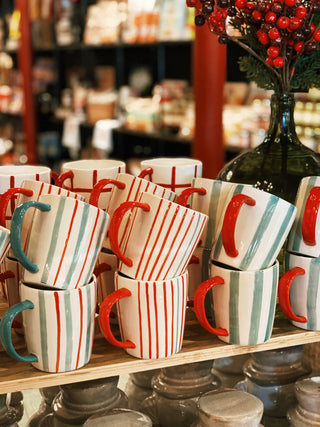 Hand-Painted Stoneware Mug