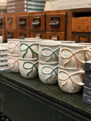Bow Handle Stoneware Mug