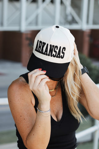 Black Vintage Arkansas Trucker Hat